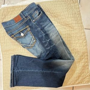 BKE Culture jeans blue bootcut stitching back flap pockets 30x29 1/2